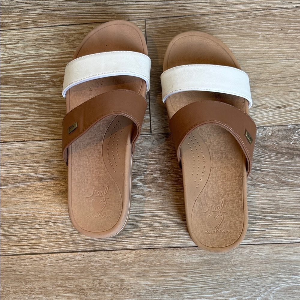 Women's Reef Brown and White Sandals
